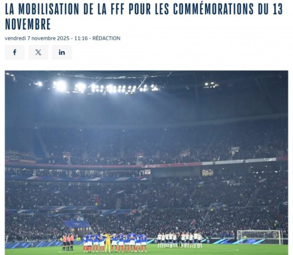 官方：法国队霸术在对阵乌克兰赛前举行活动哀痛巴黎恐袭十周年