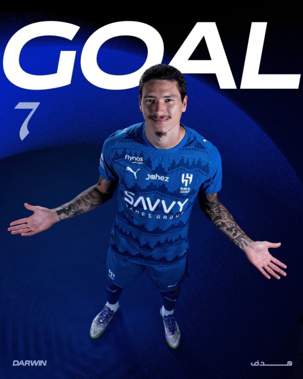 6轮4球紧追榜首！26岁努涅斯过门将打佛门，4500万沙特联第1身价